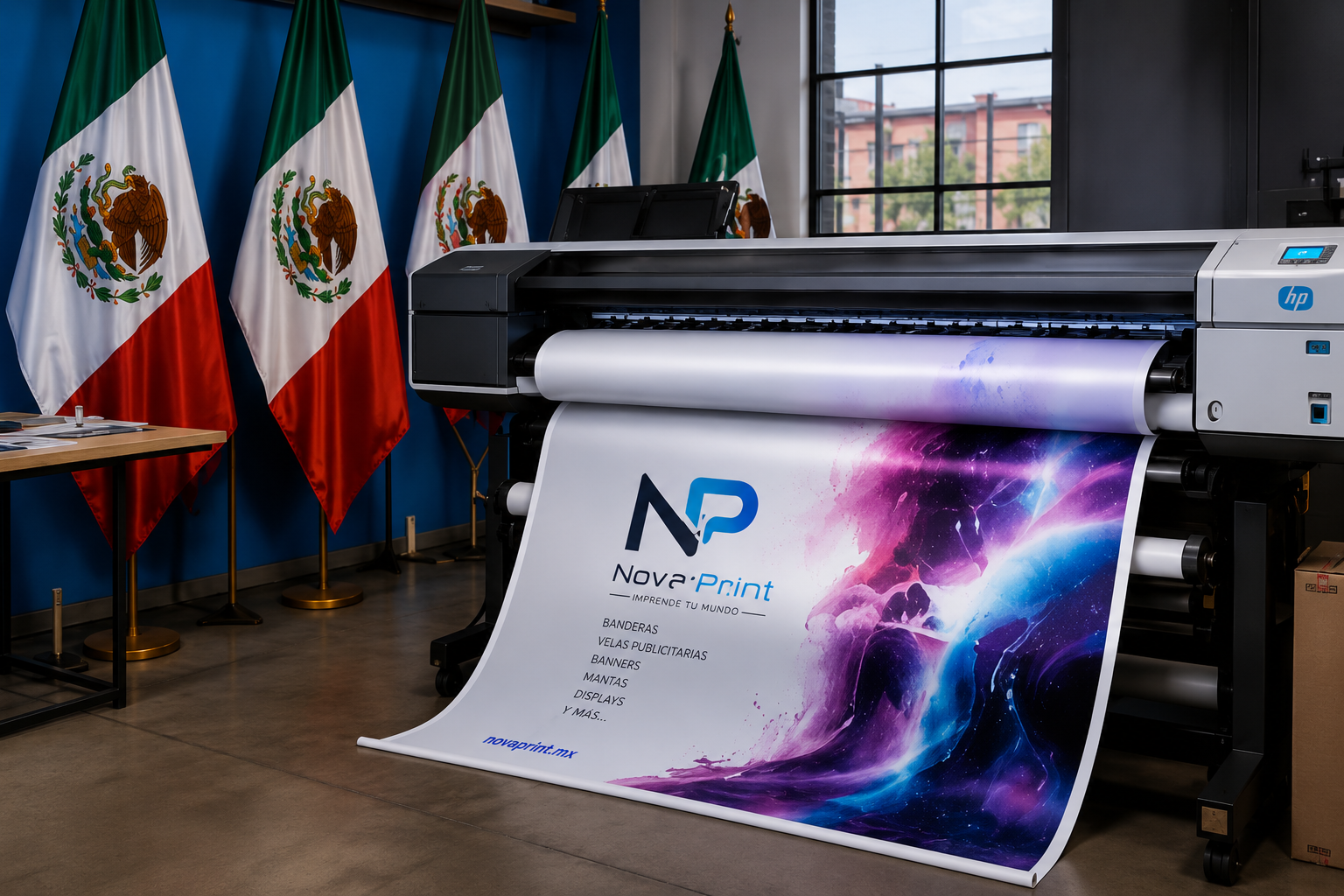 Fabricación de banderas en México con tecnología de impresión avanzada